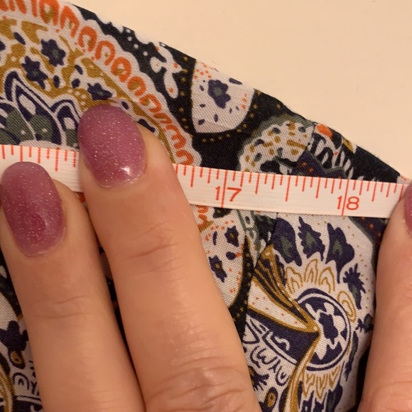 Like New🌼 Blue and Terracotta Blouse - Picture 7 of 16